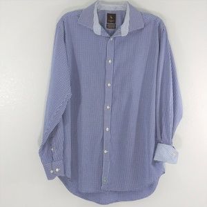 TaylorByrd XL Men's Blue Plaid Striped shirt *SALE